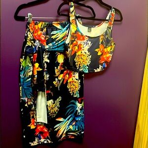 2 piece halter Top & SKIRT